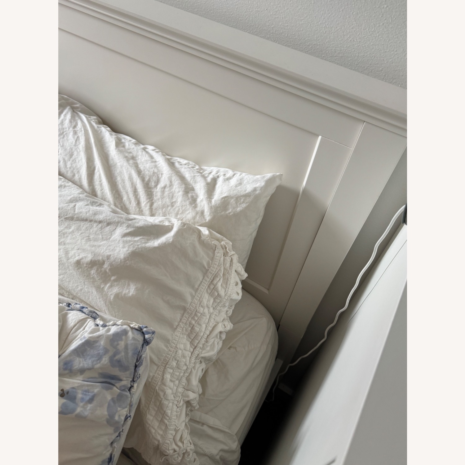 Pottery Barn White Hampton Bed Frame Full - image-3