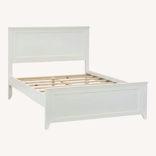 Used Pottery Barn White Hampton Bed Frame Full for sale on AptDeco