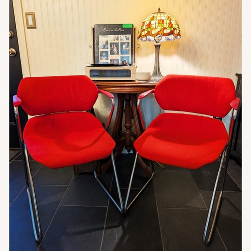 Used Vintage/Antique Acton Stacker Red Accent Chairs for sale on AptDeco