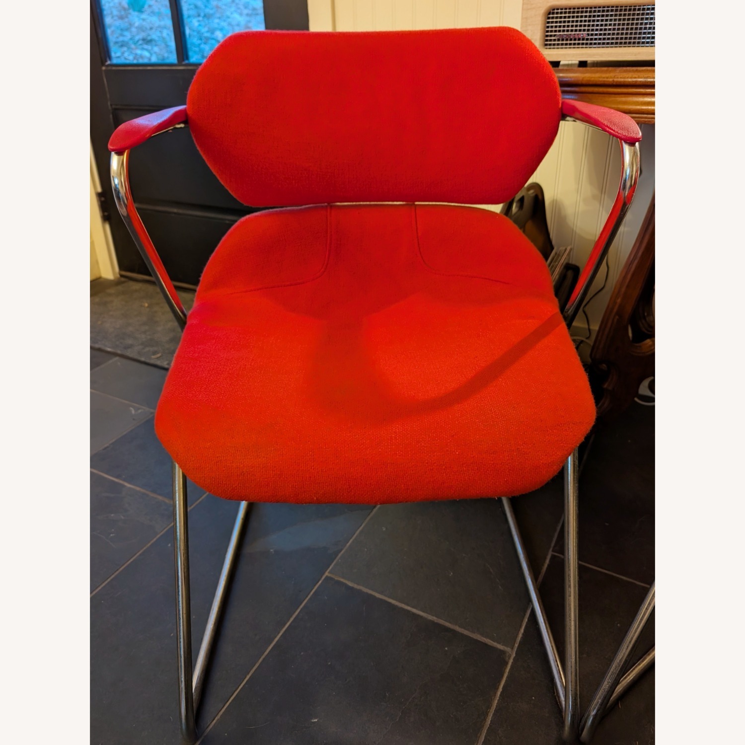 Vintage/Antique Acton Stacker Red Accent Chairs - image-4