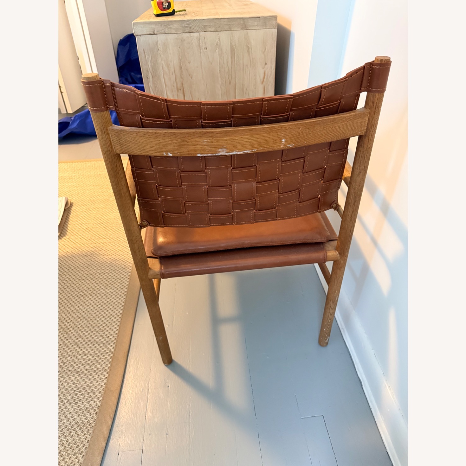 Dark Brown Leather Accent Chair - image-7