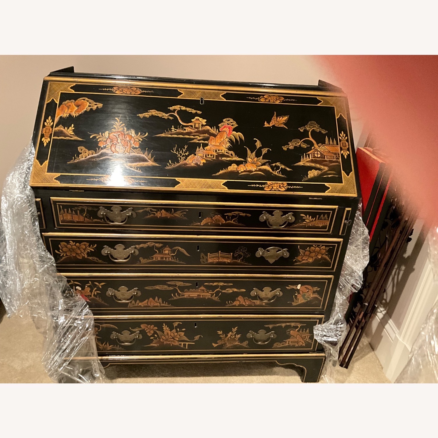 Black Lacquer Desk - image-4