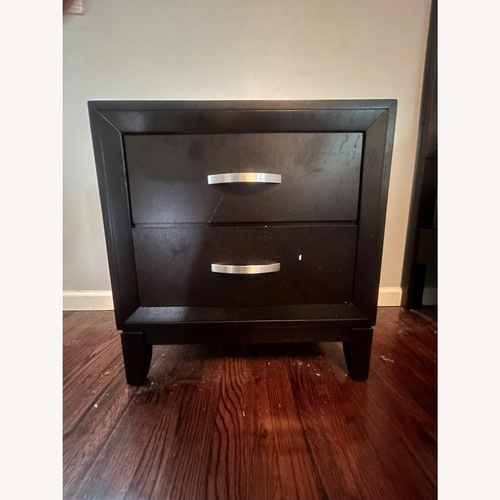 Used Black Wood Nightstand for sale on AptDeco