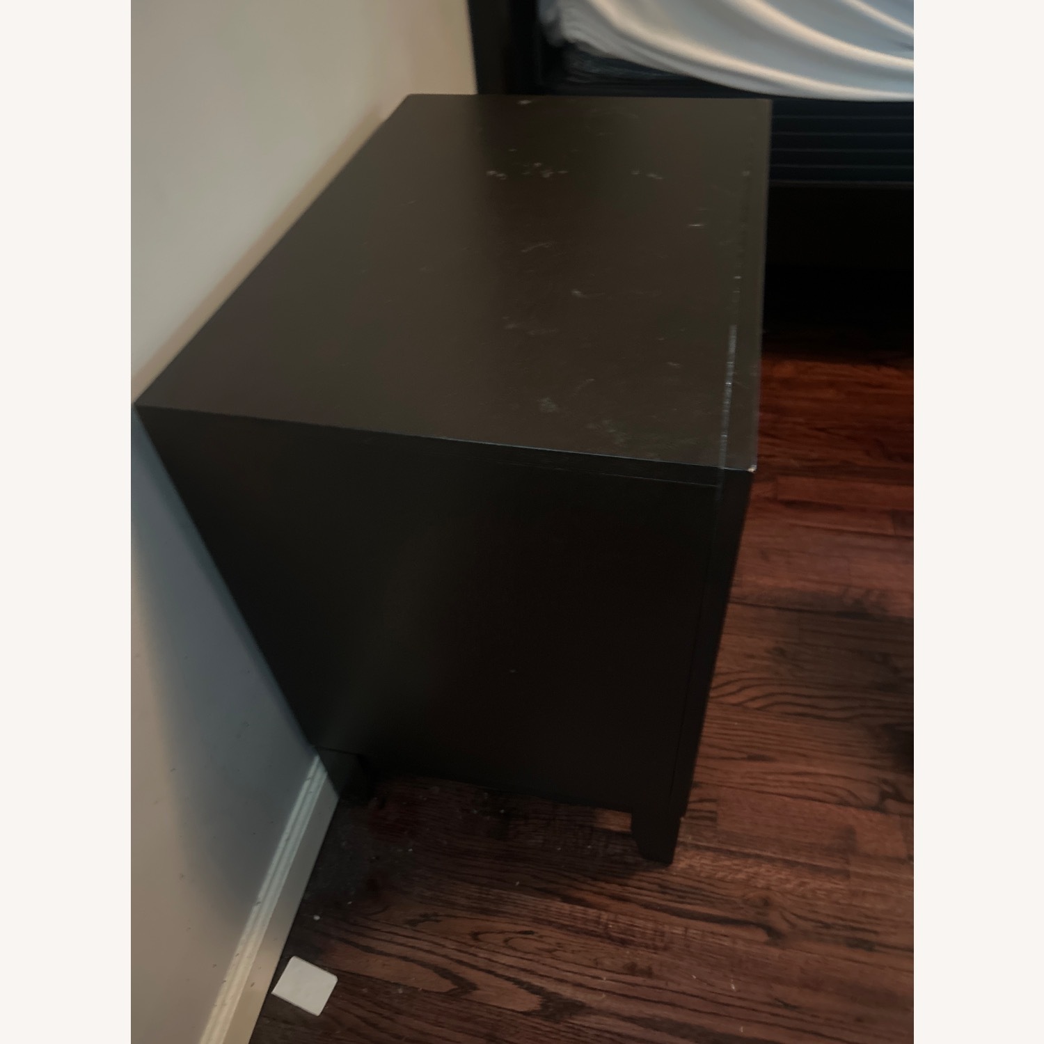 Black Wood Nightstand - image-2