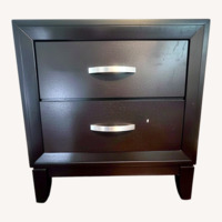 Black Wood Nightstand