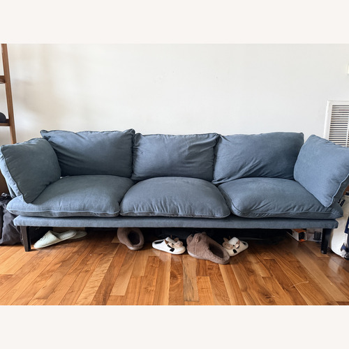 Used Floyd The Sofa Blue Fabric 3+ Seater Sofa for sale on AptDeco