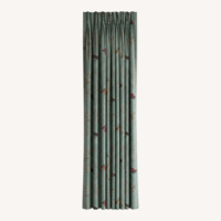 Elegant Sage Green Drapes-Bird Pattern 87” L, 29”W