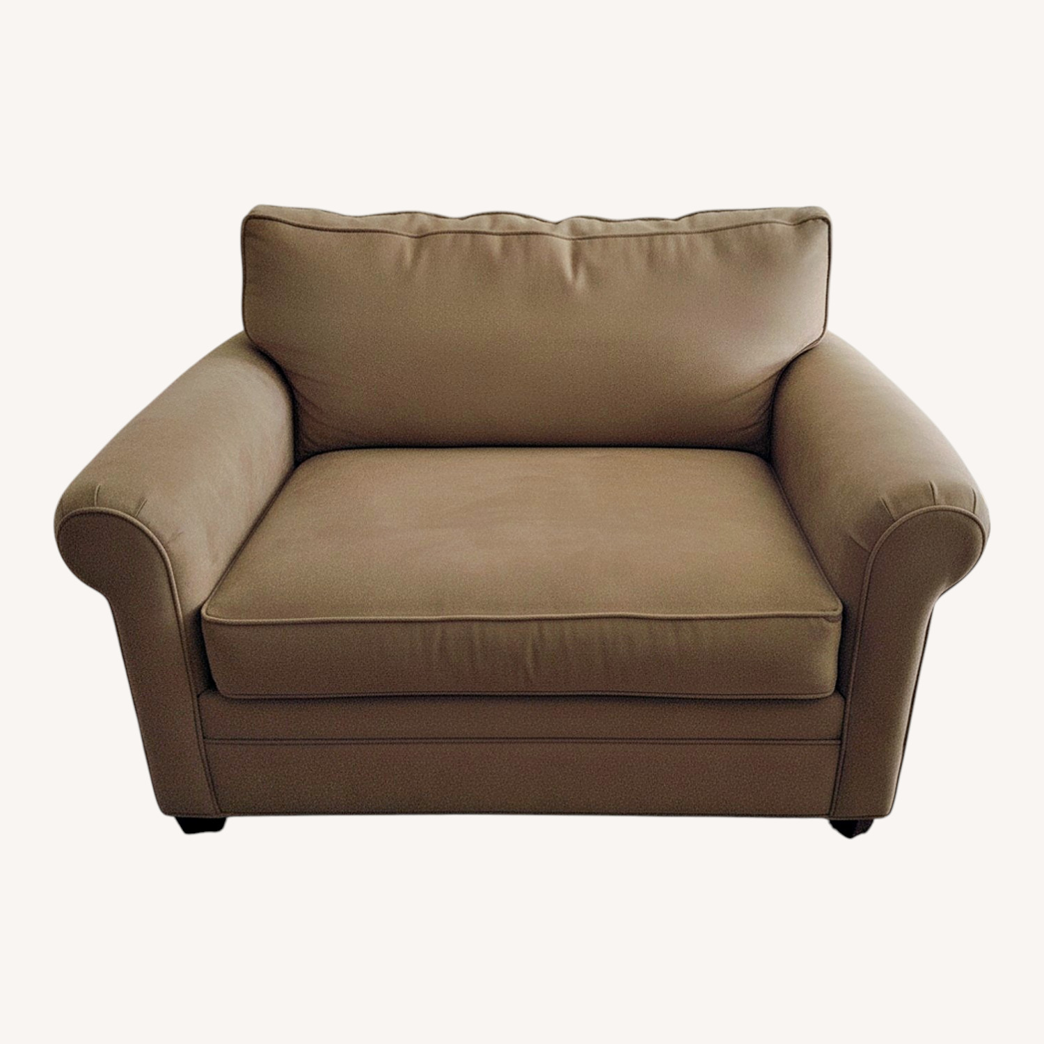 Rooms To Go Light Brown Fabric Chair and a Half - image-0