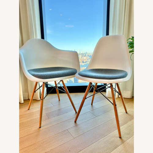 Used Herman Miller Eames Molded Armchairs with Pads for sale on AptDeco