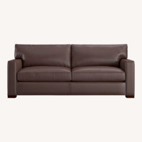 Crate & Barrel Axis II Brown Leather Sofa