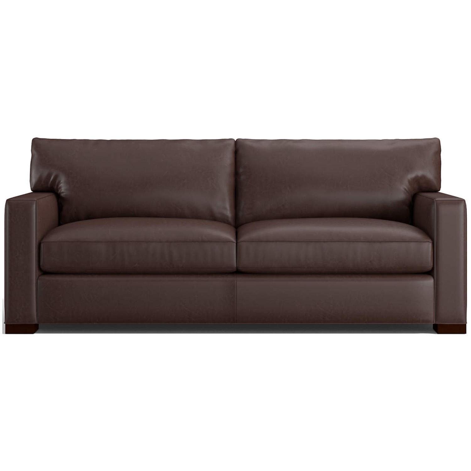 Crate & Barrel Axis II Brown Leather Sofa - image-4