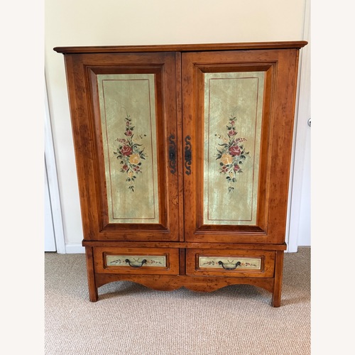 Used Domain Furniture Dark Brown Wood Media Storage for sale on AptDeco