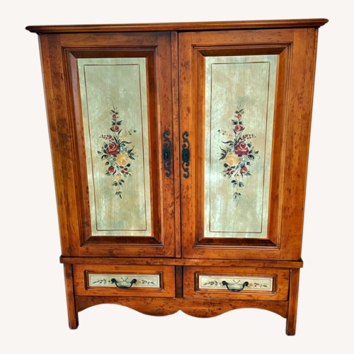 Used Domain Furniture Dark Brown Wood Media Storage for sale on AptDeco