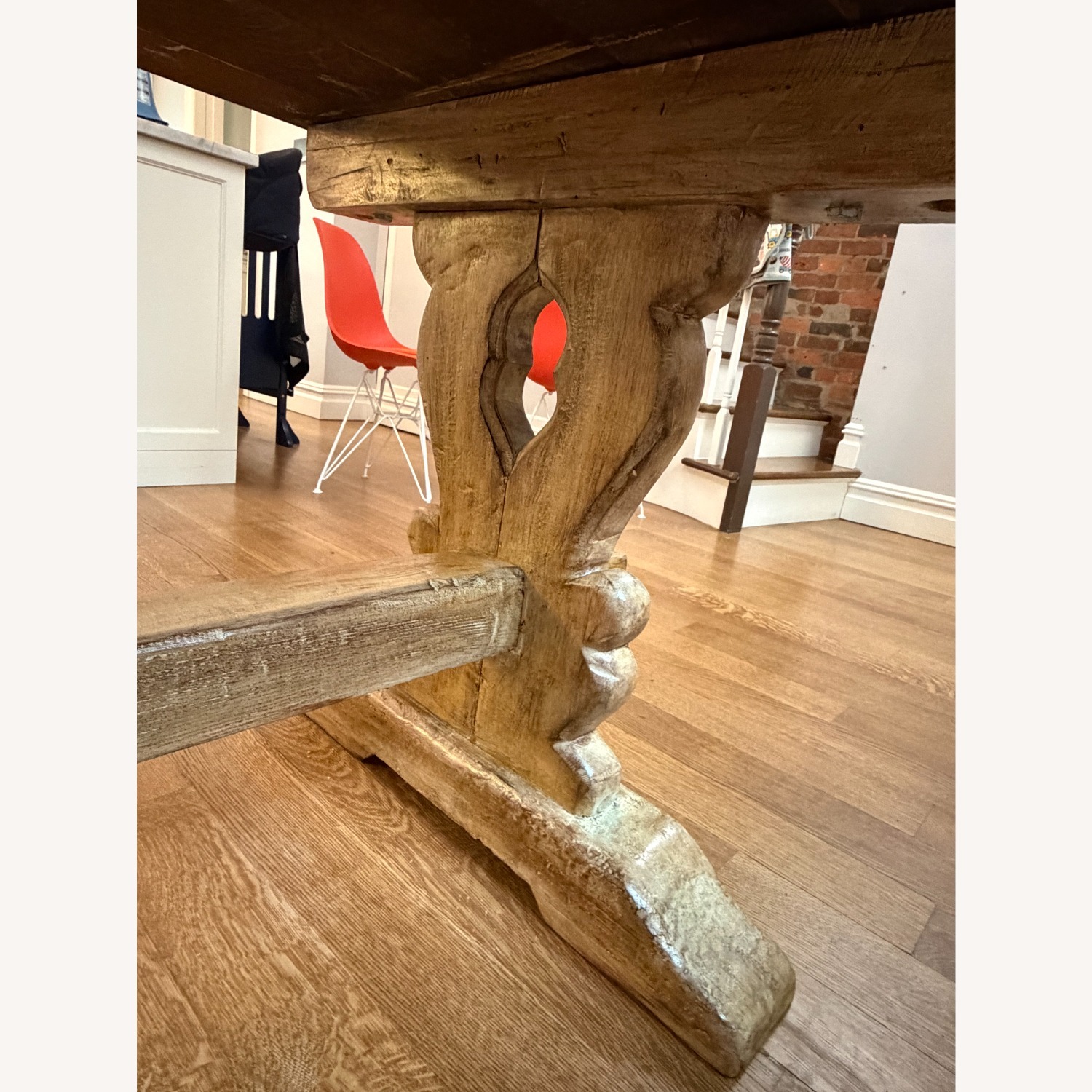 Antique French Oak Monastery Dining Table - image-6