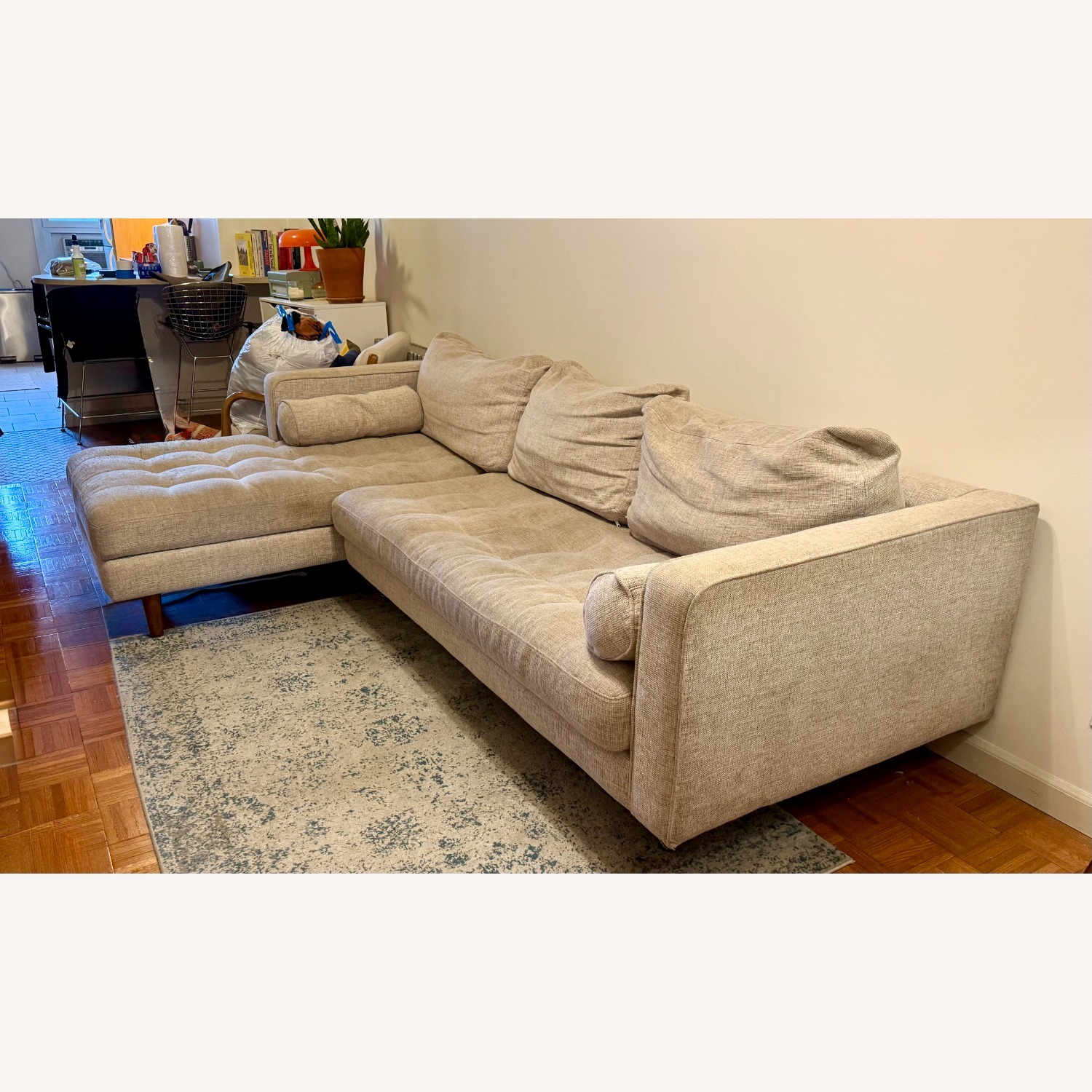 Article Light Gray Fabric 2 Piece Sectional - image-2