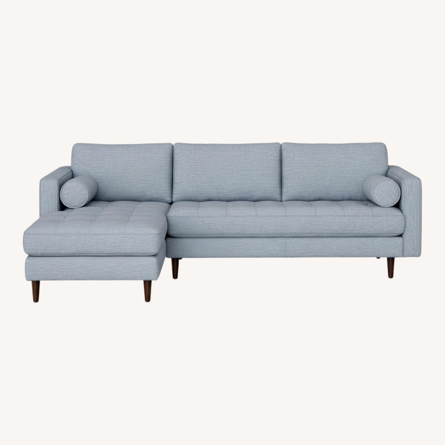 Article Light Gray Fabric 2 Piece Sectional - image-0