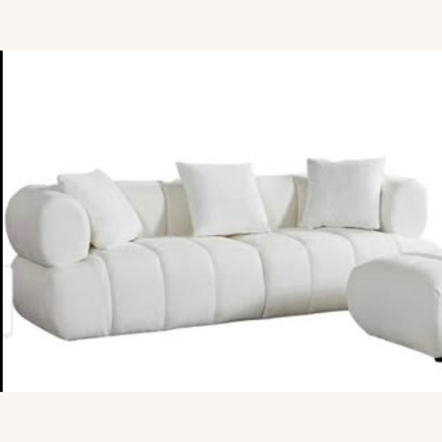 Bed Bath & Beyond White 3+ Seater Sofa - image-6