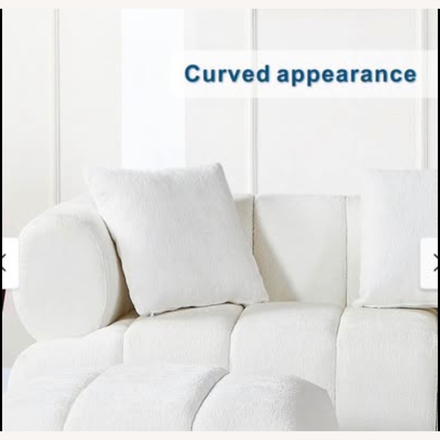Bed Bath & Beyond White 3+ Seater Sofa - image-5