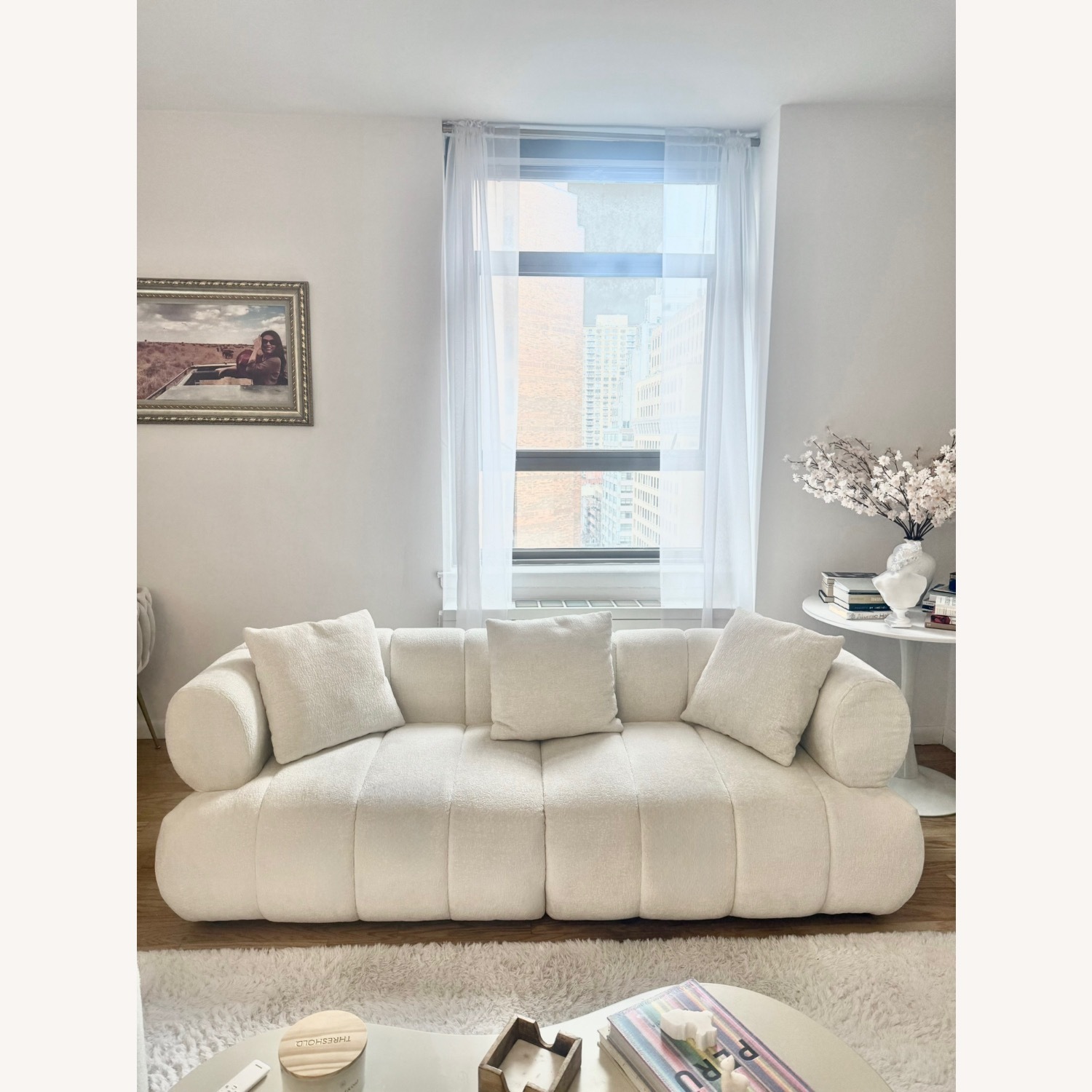 Bed Bath & Beyond White 3+ Seater Sofa - image-1