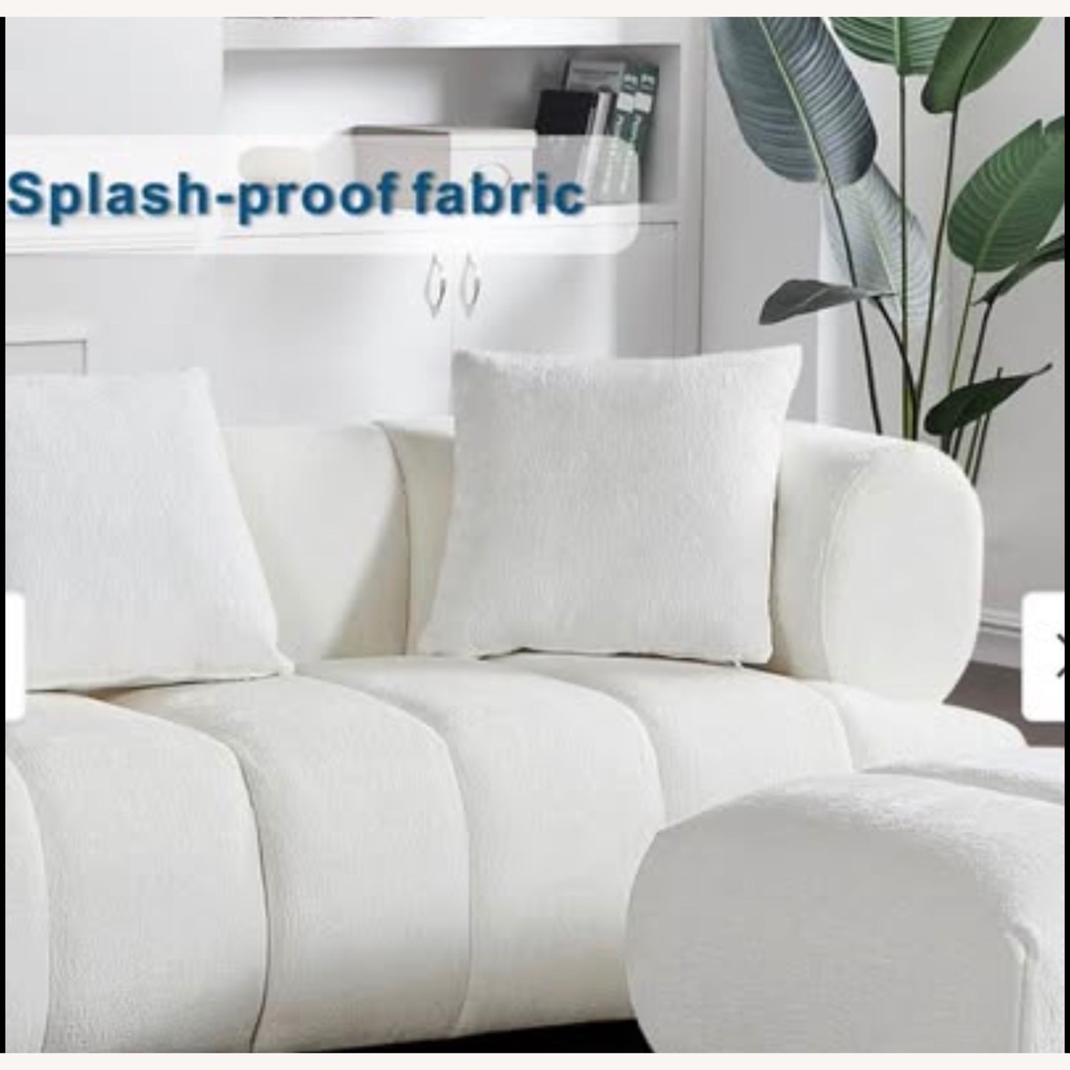 Bed Bath & Beyond White 3+ Seater Sofa - image-7