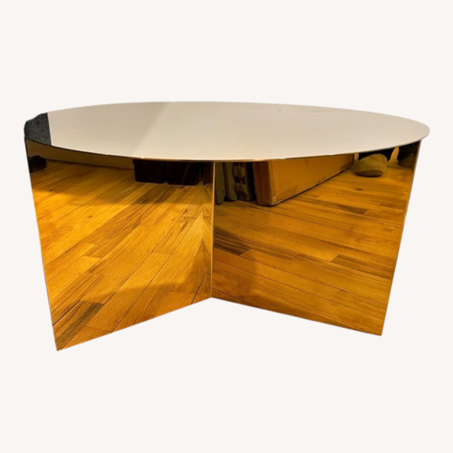 Used CB2 Gold Metal Coffee Table for sale on AptDeco