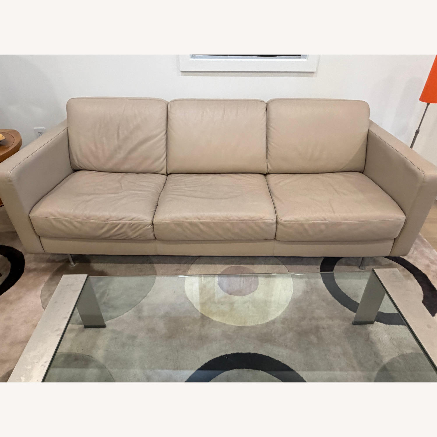 Natuzzi  Natural Leather 3+ Seater Sofa - image-2