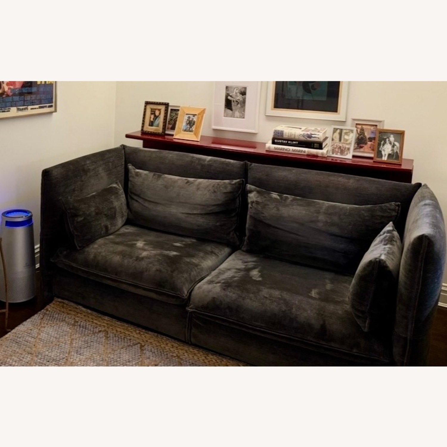 Vitra Mariposa Dark Gray 2 Seater Sofa - image-1