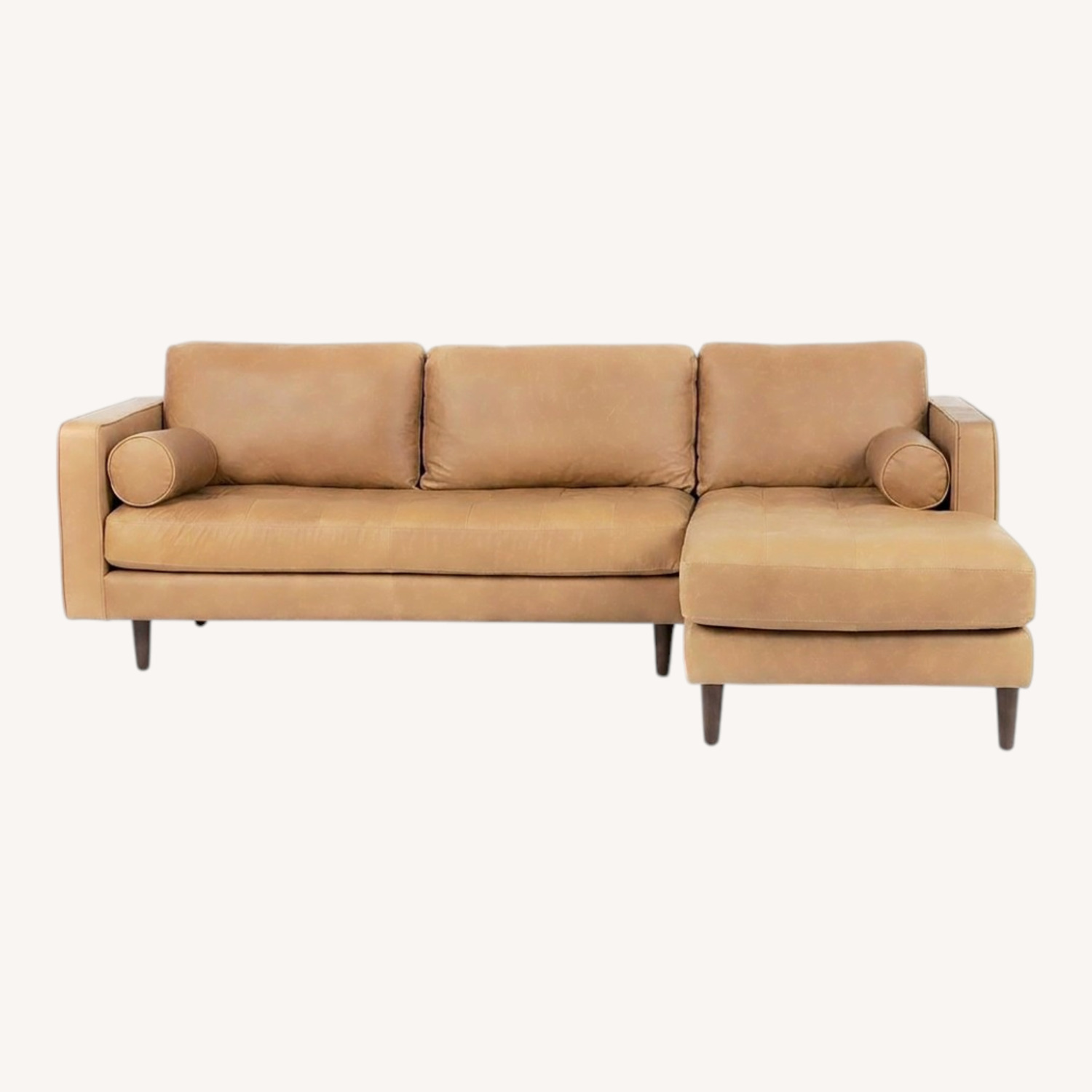 Article Light Brown Leather 2 Piece Sectional - image-0