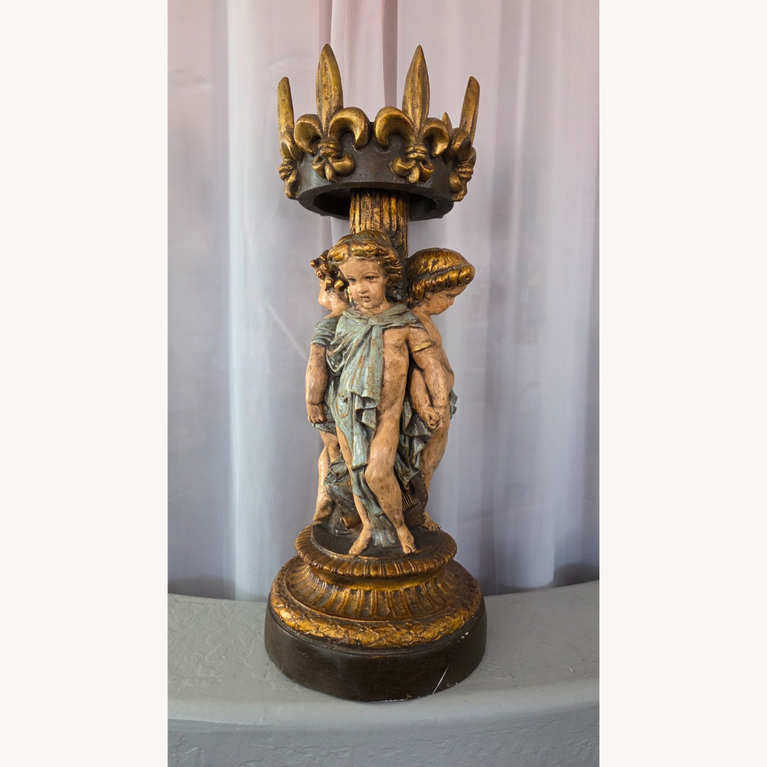 Collectable French Rococo Style Gold Wood Décor - image-3