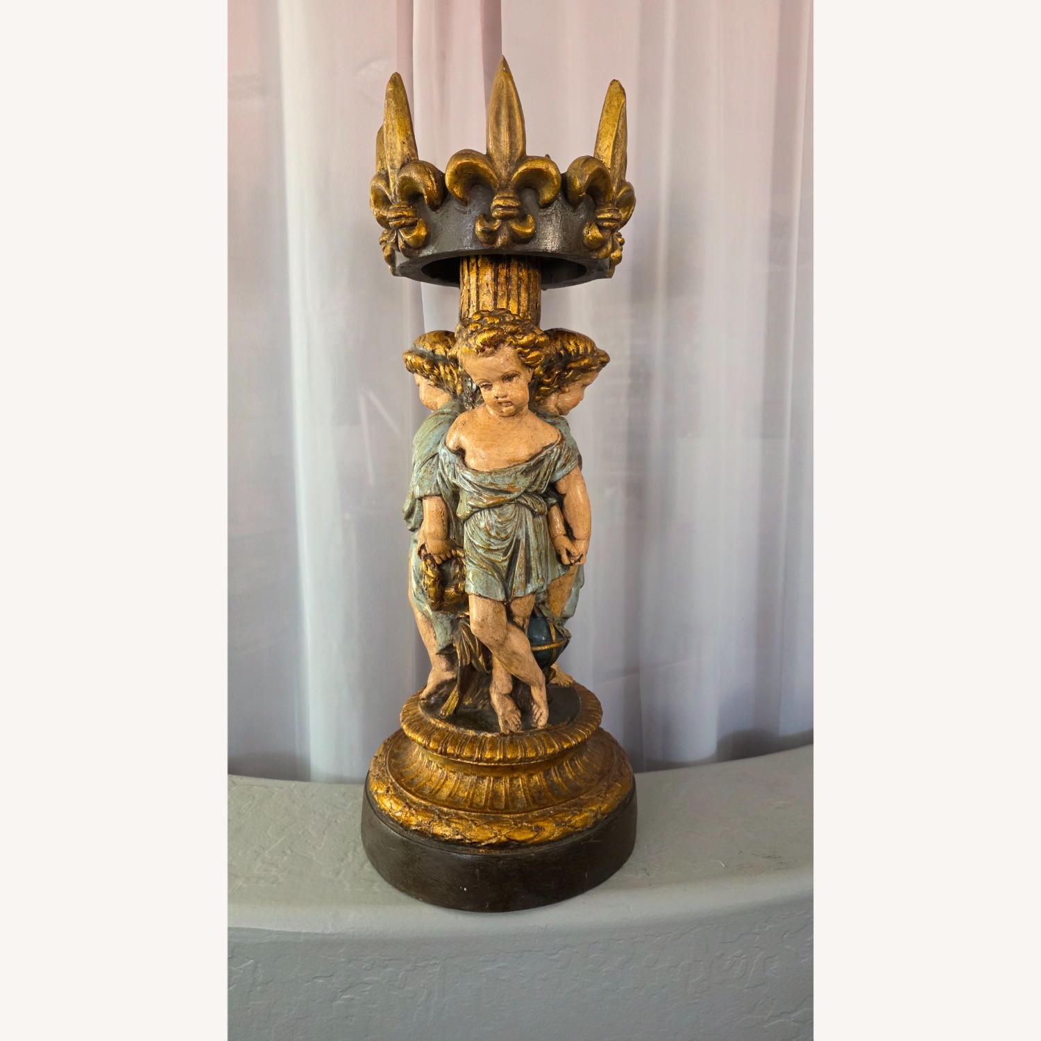 Collectable French Rococo Style Gold Wood Décor - image-2