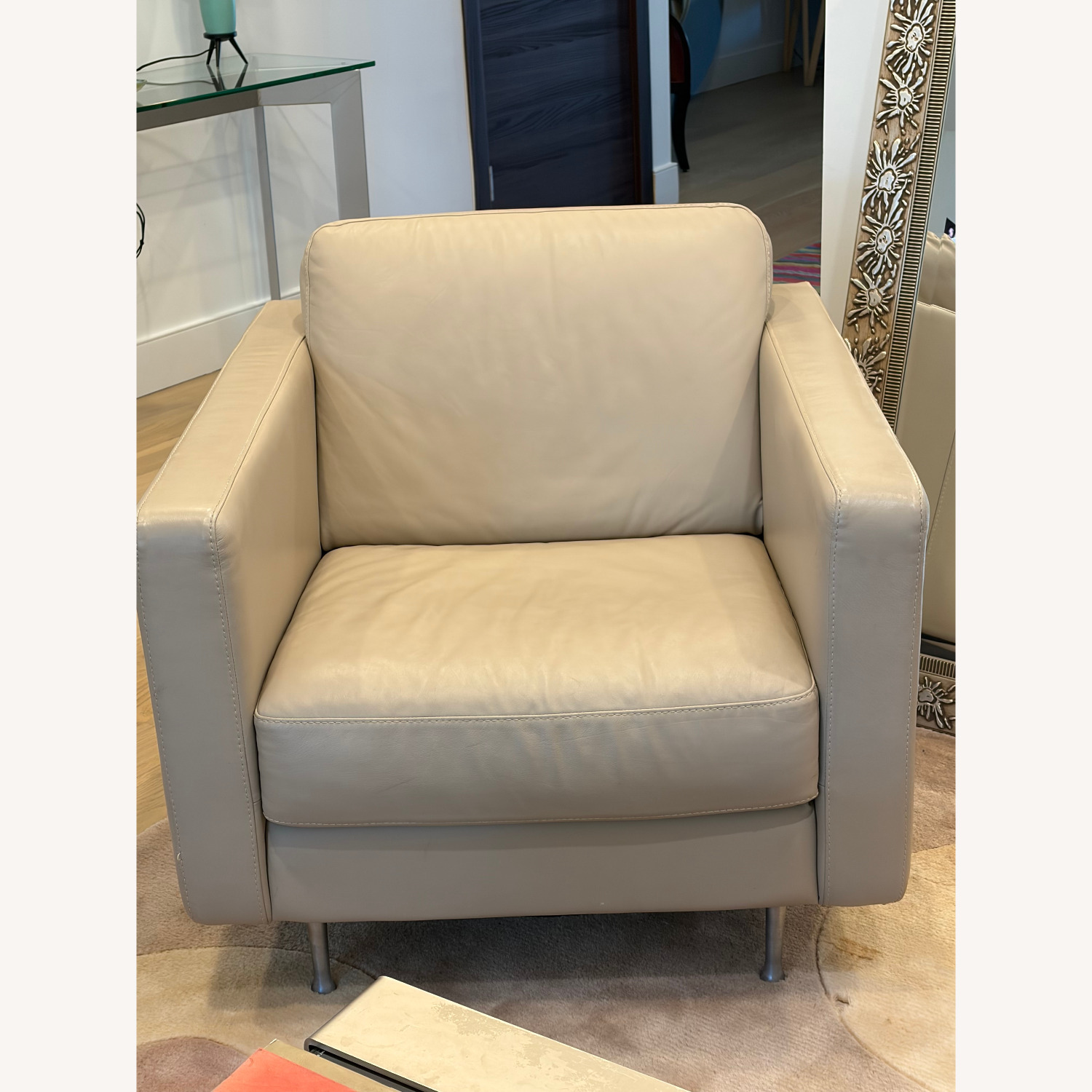 Natuzzi Stan Leather Accent Chair - image-3