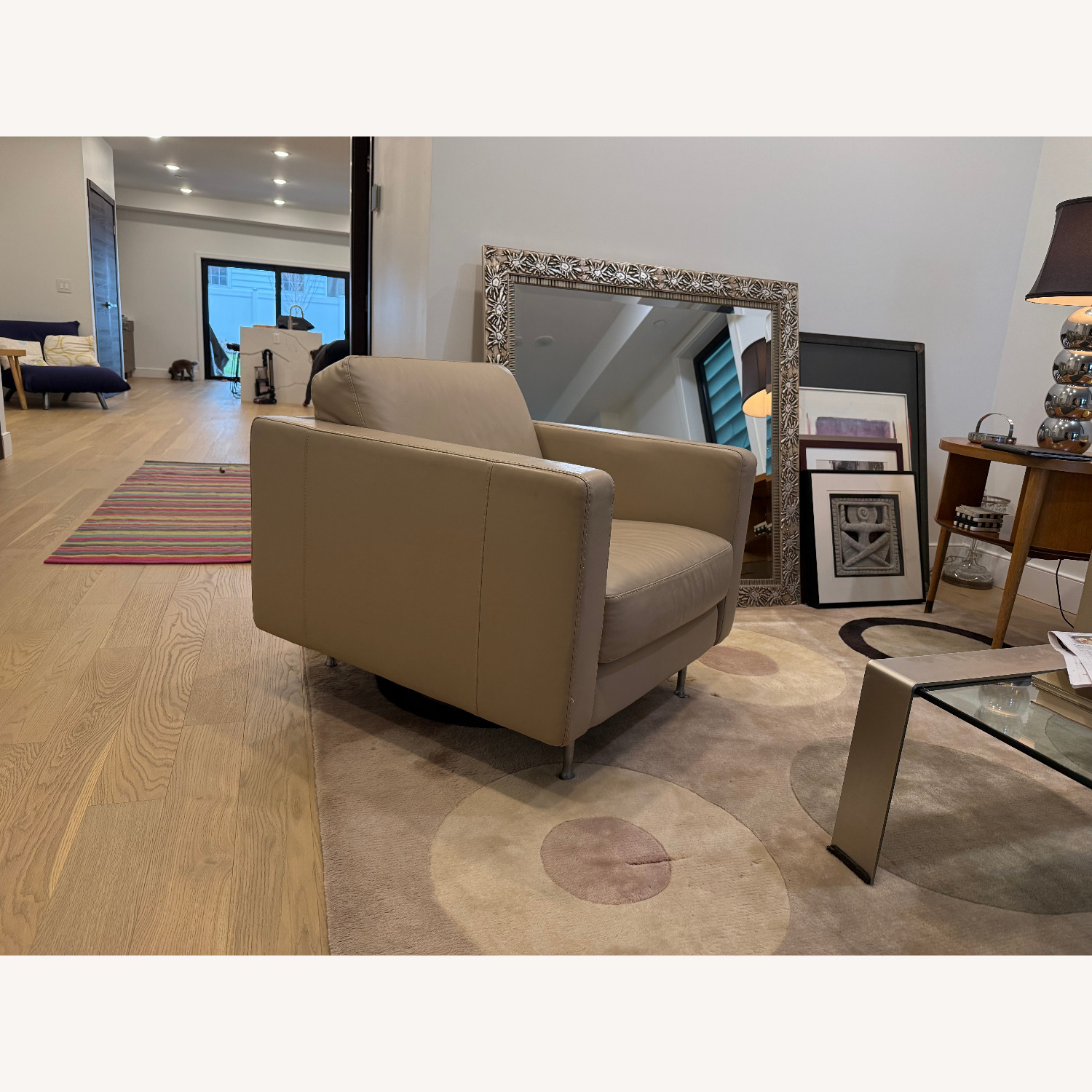 Natuzzi Stan Leather Accent Chair - image-1