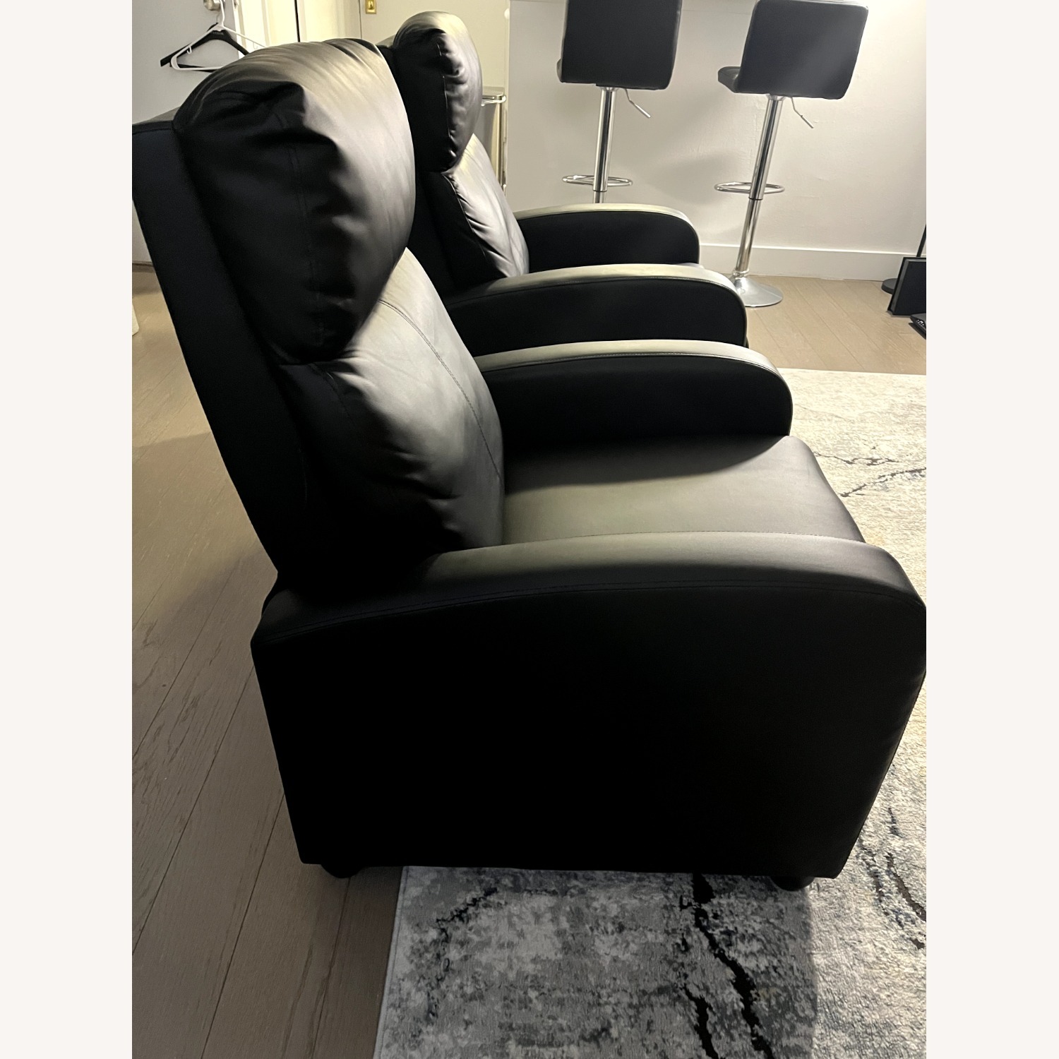 Amazon Black Faux Leather Recliner - image-3