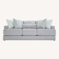 Bob's Discount Furniture Light Gray 2 Seater Sofa