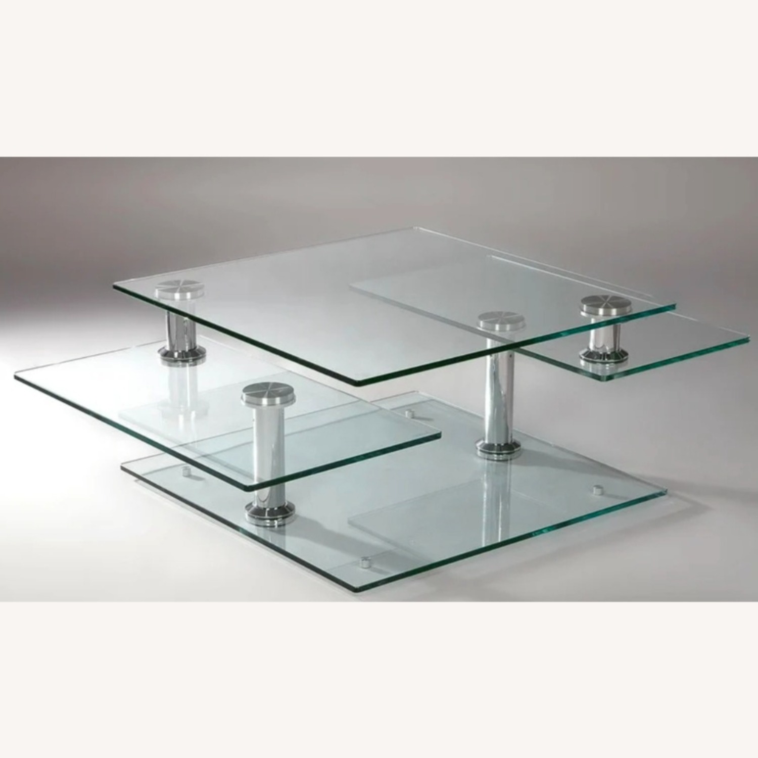 Raymour & Flanigan Transparent Glass Coffee Table - image-2