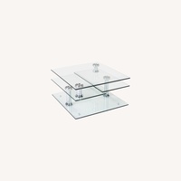 Raymour & Flanigan Transparent Glass Coffee Table