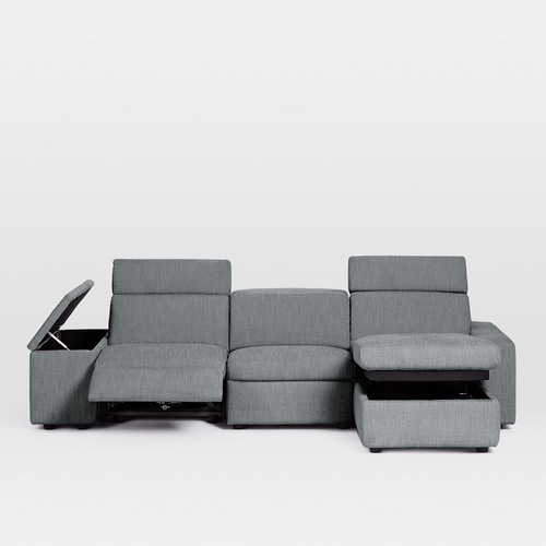 Used West Elm Dark Gray Fabric 3+ Piece Sectional for sale on AptDeco