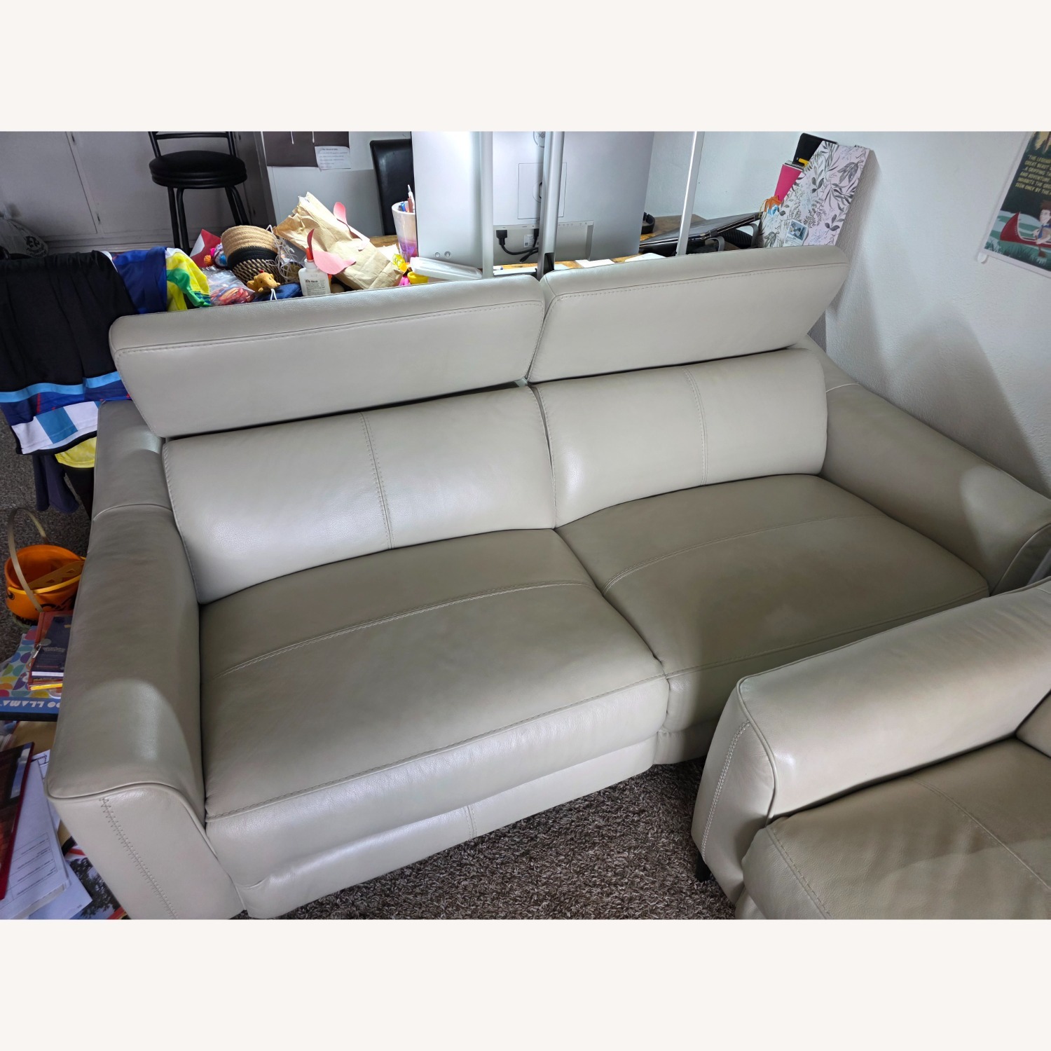 Reclining Faux Leather 3+ Seater Sofa - image-1