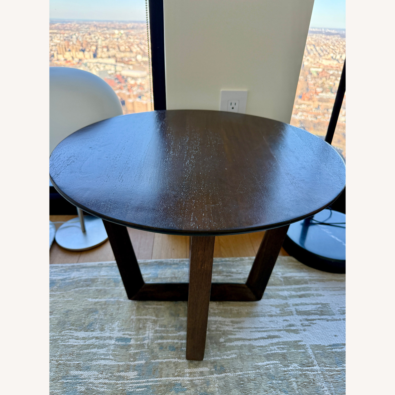 West Elm Stowe Dark Walnut Wood Side Table - image-3