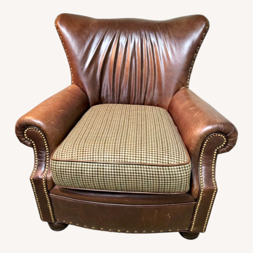 Used Ralph Lauren Dark Brown Leather Armchair for sale on AptDeco