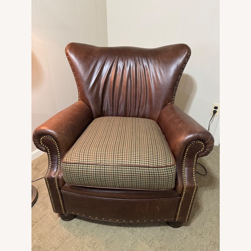 Used Ralph Lauren Dark Brown Leather Armchair for sale on AptDeco
