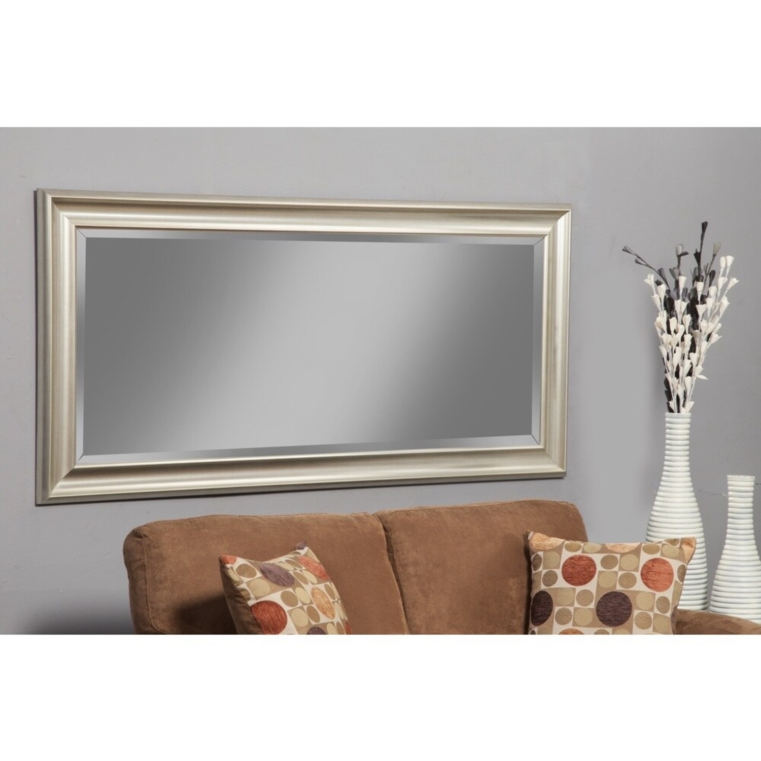 Champagne Silver Full-Length Floor Mirror - image-2