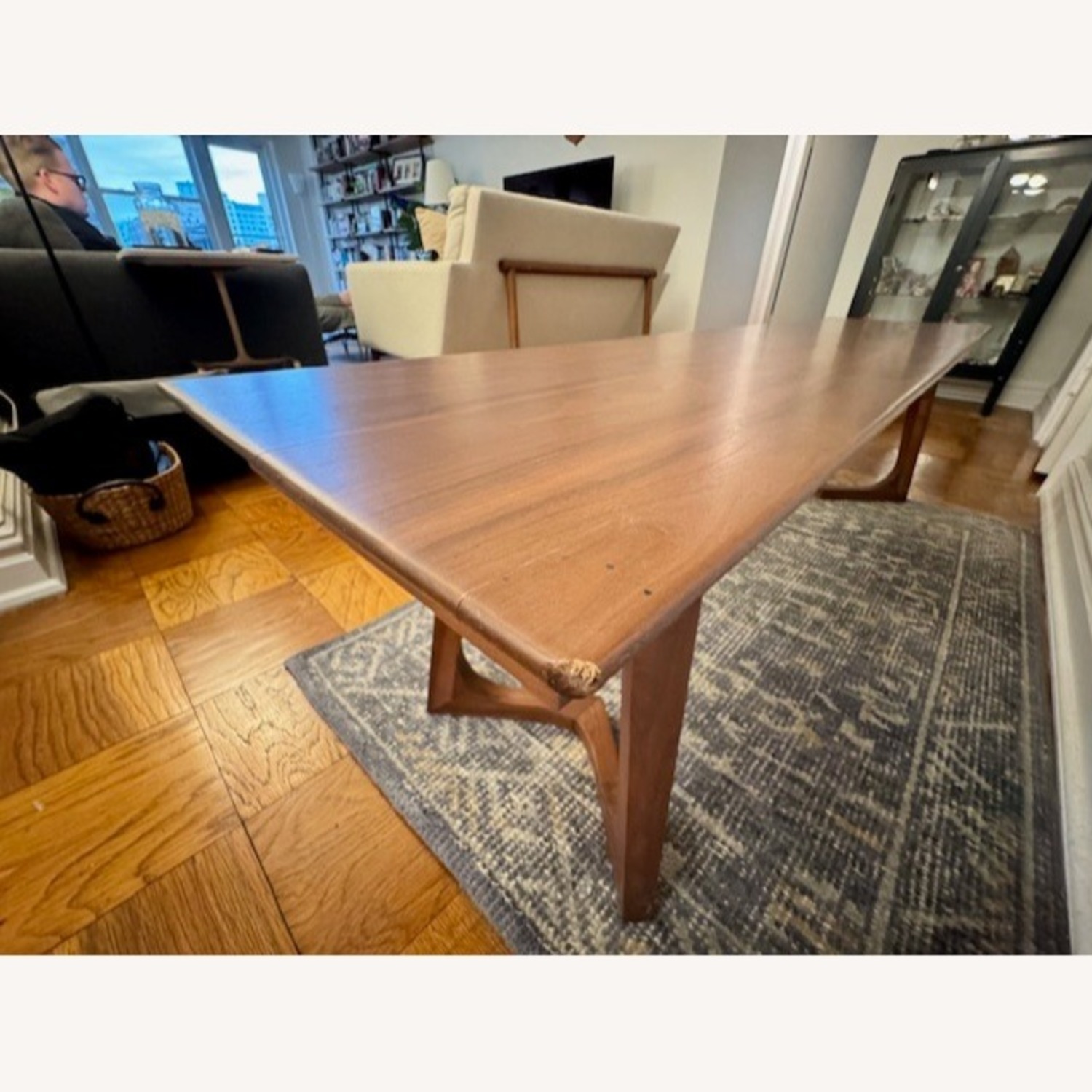 Godenza Dark Brown Wood Bench - image-4