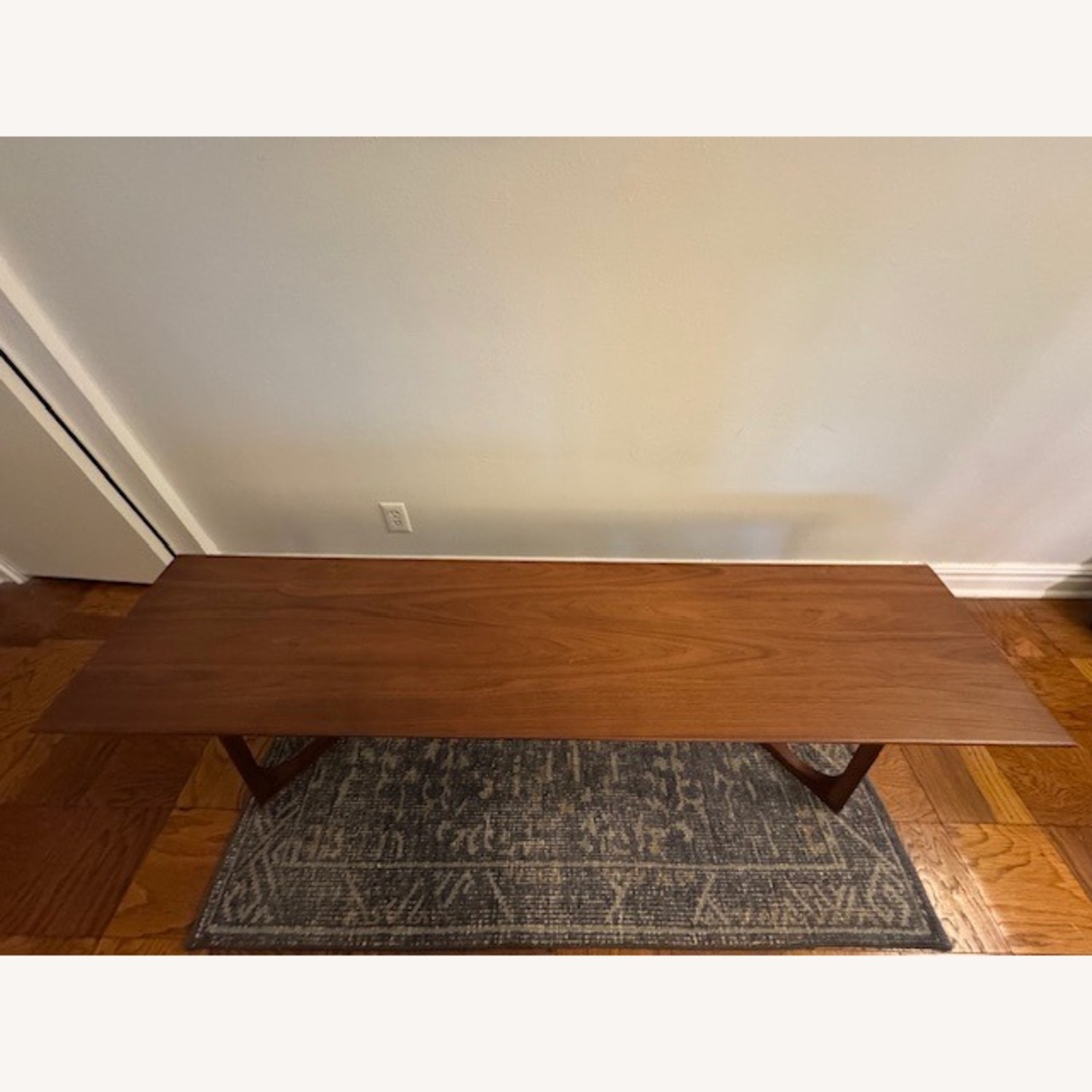 Godenza Dark Brown Wood Bench - image-3