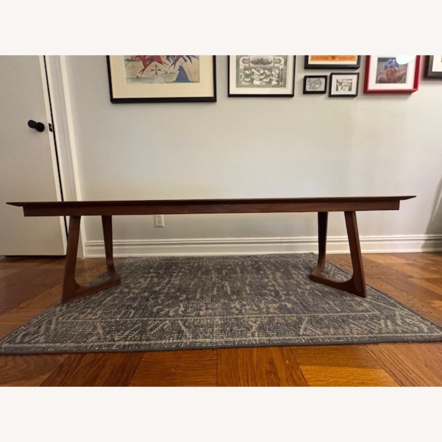 Godenza Dark Brown Wood Bench - image-2