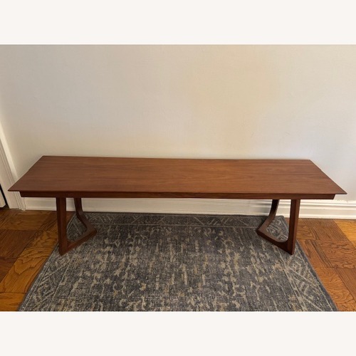 Used Godenza Dark Brown Wood Bench for sale on AptDeco