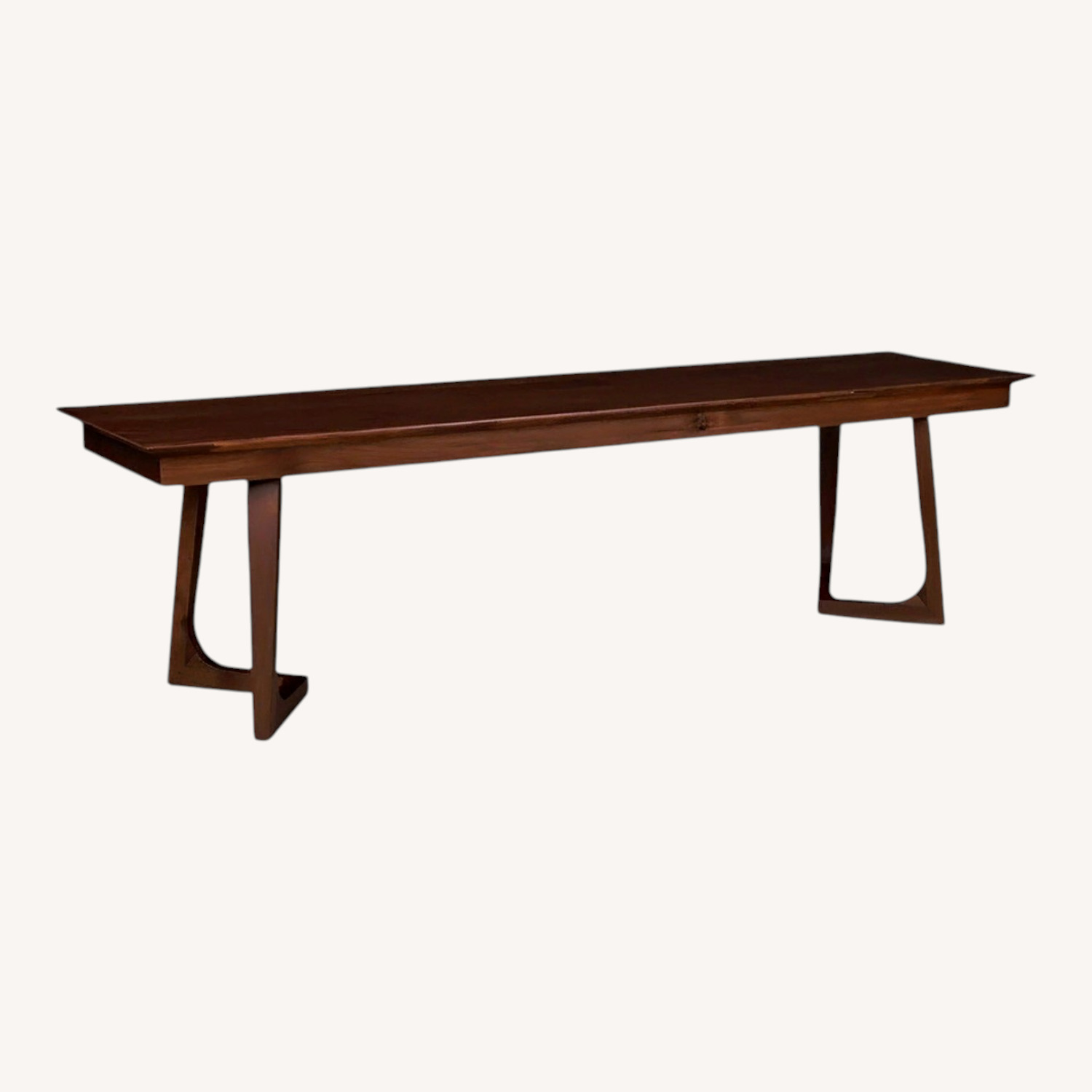 Godenza Dark Brown Wood Bench - image-0