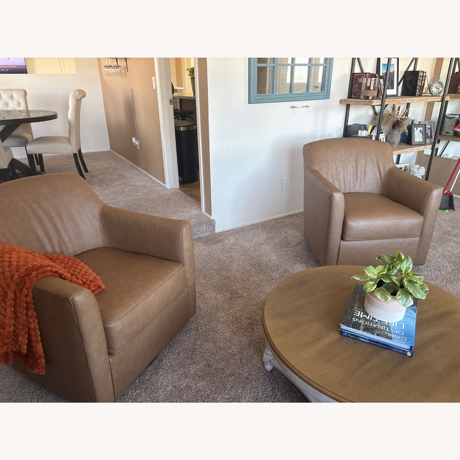 Ashley Furniture Bradney Leather Swivel Accent Chair - image-2