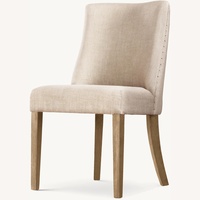 Restoration Hardware 1940s French Barrelback Fabric Dining Side Chair