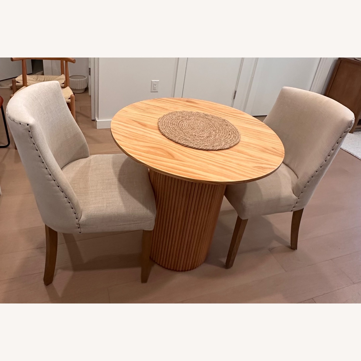 Restoration Hardware 1940s French Barrelback Fabric Dining Side Chair - image-5